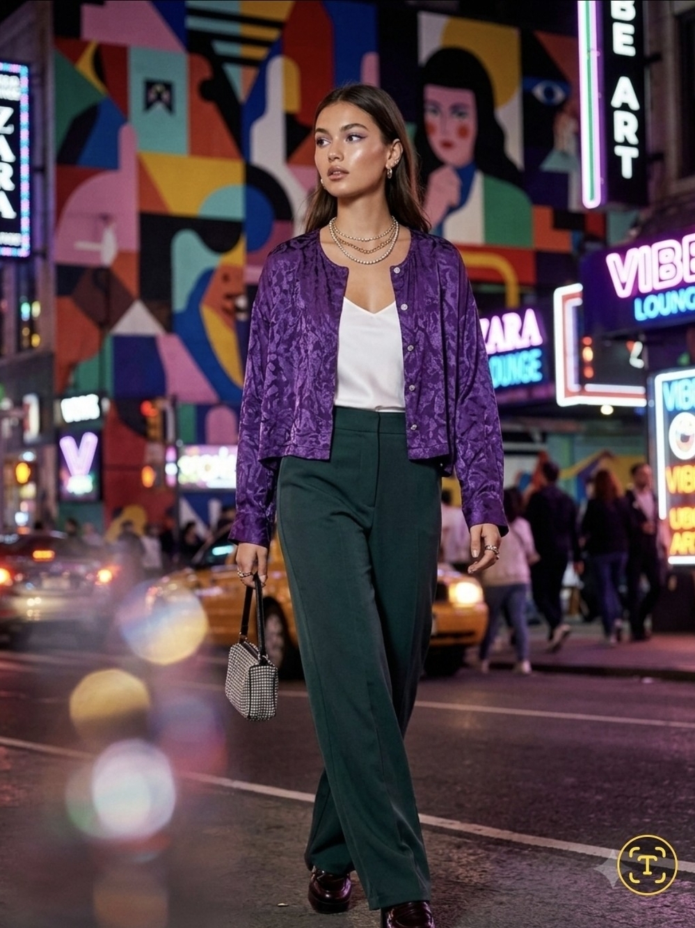 Zara Royal Purple Cardigan Xl